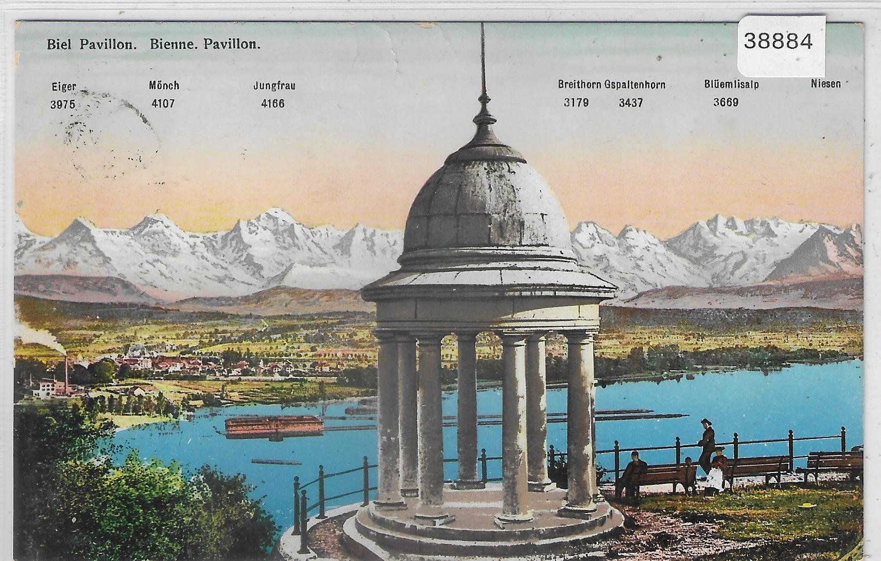 Cartoline postali: Biel Bienne - Pavillon - Litho – Usato da Ettingen venduto da Kartenplanet