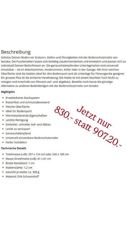 Tappetini fitness: Bodenschutzmatten – Usato da Luzern venduto da and_8b77