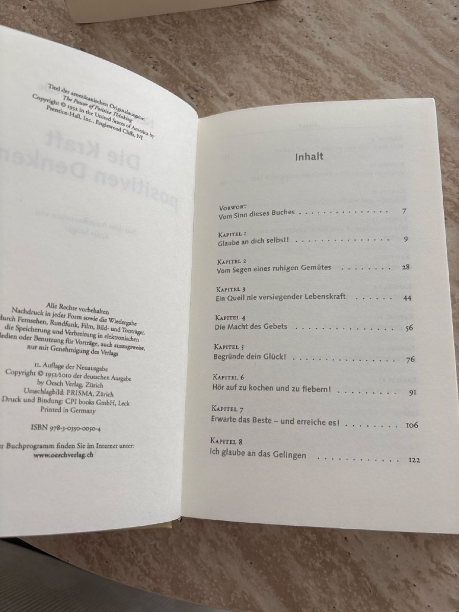 Libri: Die Kraft des positiven Denkens – Nuovo (secondo la descrizione) da Kreuzlingen venduto da MFabiana 2