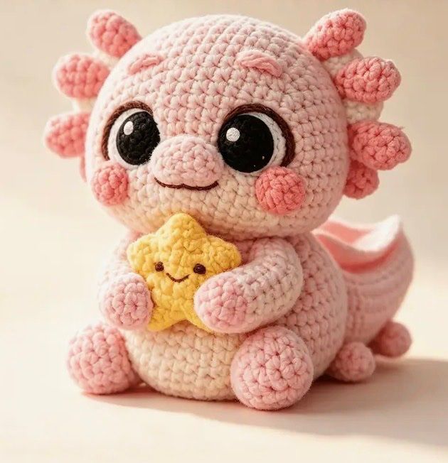 Bastelsets: HÄKELSET Rosa Axolotl / Anfängerfreundlich – Neu und originalverpackt aus Frauenfeld von AlphaCentauri369 1
