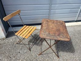 Table et chaise miniature pour enfant, 50'er Rarität !!