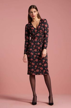 Schönes Blumenkleid für Herbst/Winter von King Louie Gr. M