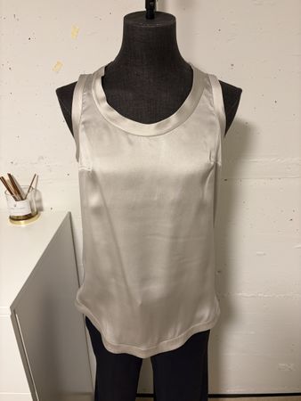 Brunello Cucinelli Tank Top Silk Beige Size XS/S