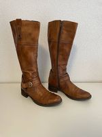 Elegante Lederstiefel  Cognac/Braun