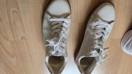 Damen Sneaker beige Leder gemustert Zustand getragen