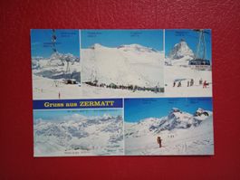 Zermatt Wallis Skigebiet mehrbildrig mit Skilift