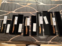 Nesmuk Messer Set, 5-teilig, Oliveholzgriff, neuwertig