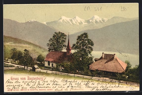 Cartes postales: AK Beatenberg, Kirche gegen Bergpanorama – D'occasion à Berlin par bartko-reher