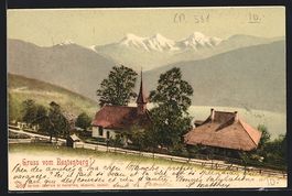 AK Beatenberg, Kirche gegen Bergpanorama