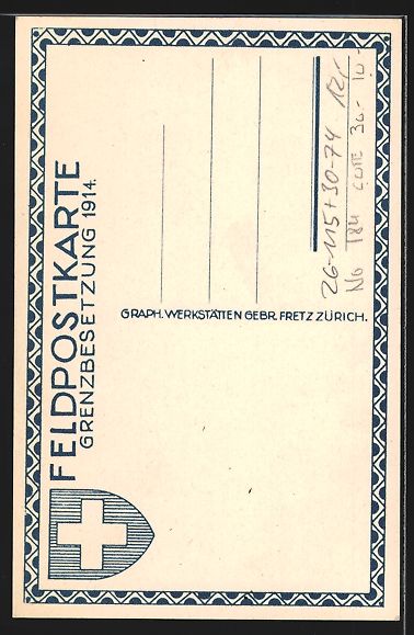 Fotos, Briefe & Postkarten: Carl Moos: Occupation des Frontières 19 – Gebraucht aus Berlin von bartko-reher 1
