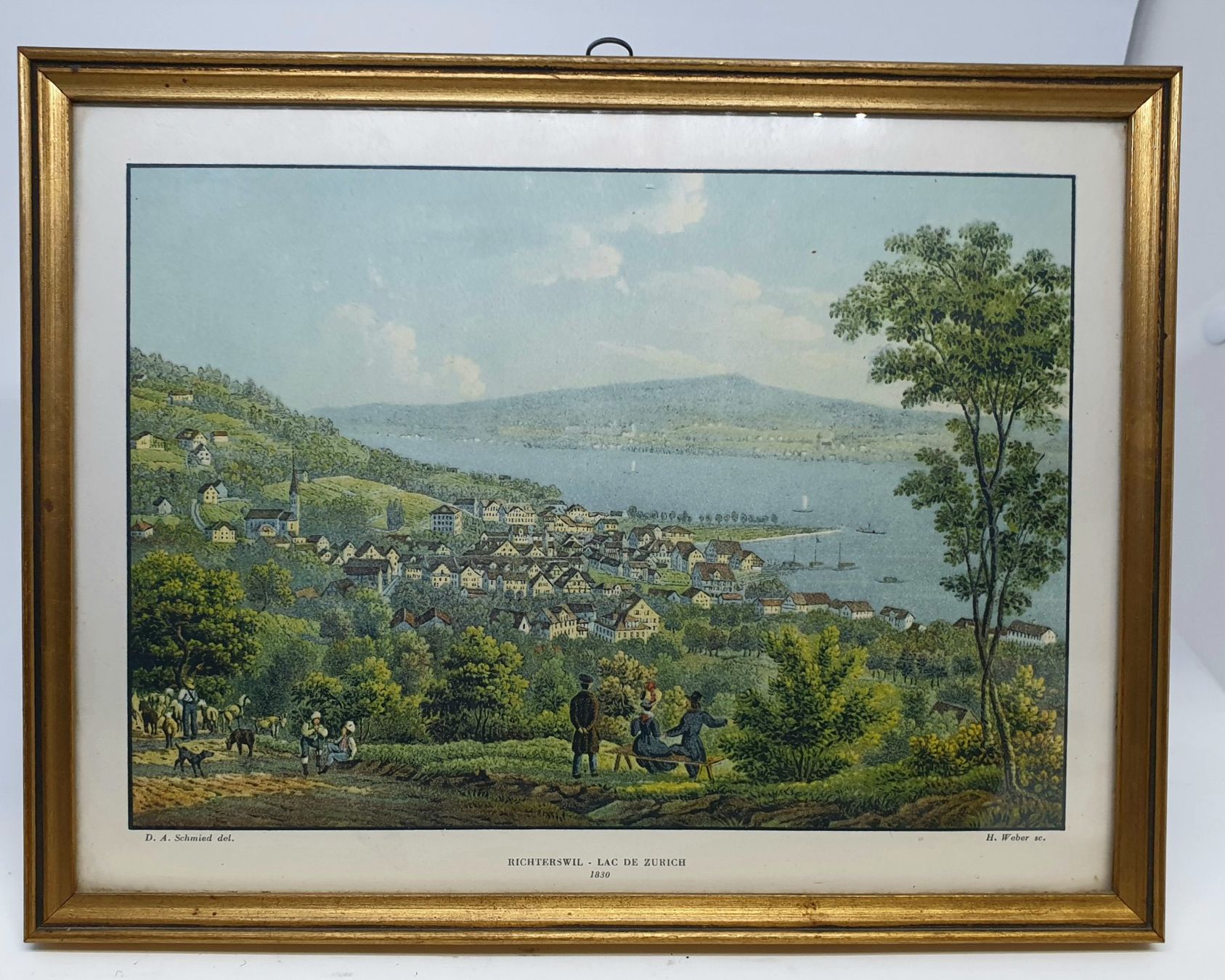 Grafica & Litografie: 4 Aquatinta Farb Drucke Kunstdrucke Lithos Stiche – Usato da Tüscherz-Alfermée venduto da Newpad 5