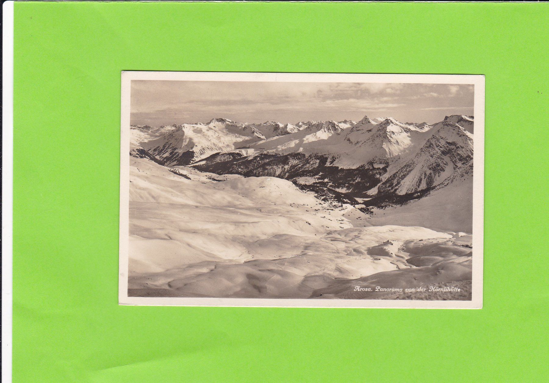 Cartoline postali: Arosa. Panorama von der Hörnlihütte – Usato da St. Peterzell venduto da neckertal