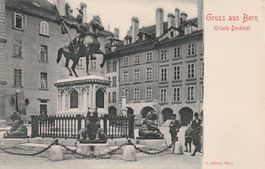 Bern - Erlach Denkmal, Karte ungelaufen.