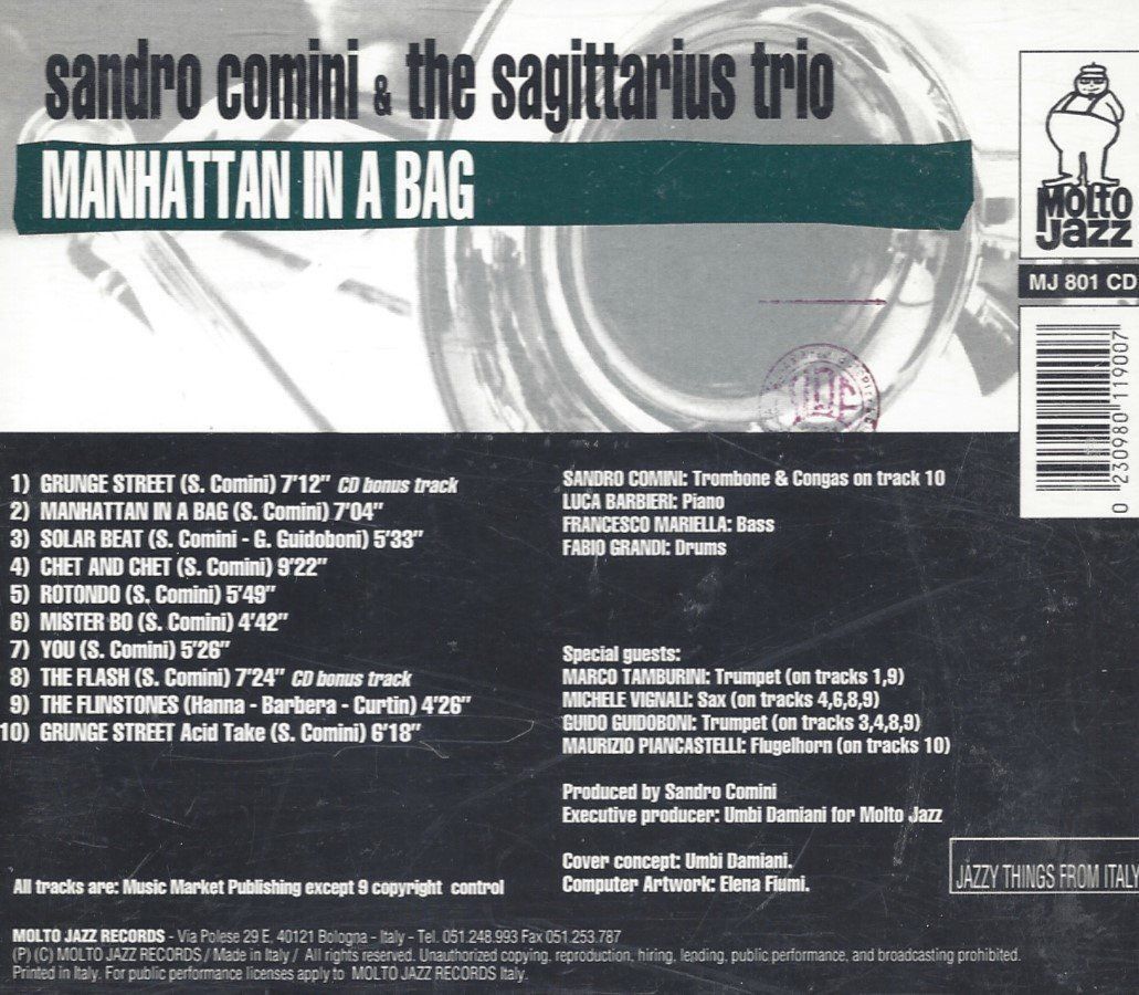 CDs: Sandro Comini & Sagittarius Trio MANHATTAN BAG Cool Jazz CD – Gebraucht aus Kandergrund von Sososo 1