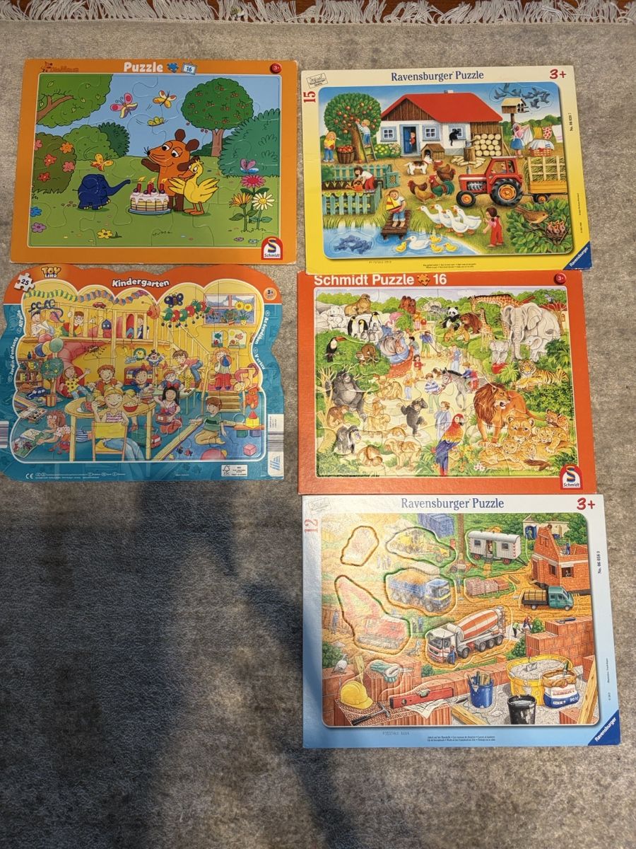 Ravensburger Puzzles: 5 Kinder Puzzles, Ravensburger, Schmidt, Kindergarten – Gebraucht aus Zollikon von b2b_rwy2