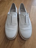 TOD'S Leder Slip-On Sneakers / Espadrilles – Gr. 40 – Weiss