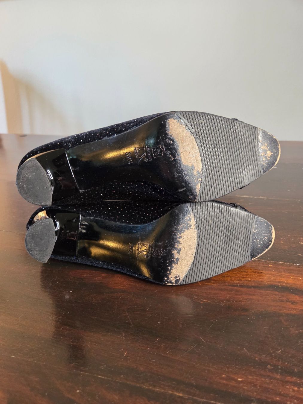 Damenschuhe: Vintage Glitzer Samt Ankle Boots Gr. 39.5 – Gebraucht aus Bern von -Aniko- 6