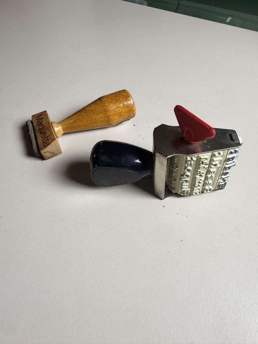 Stempel: Retro Stempel Set: "Maquette" fli – Gebraucht aus Küttigen von Melisch1000 3