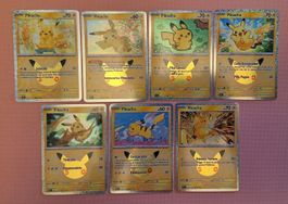 Pokémon 30th Anniversary 7x Pikachu Promo ITA