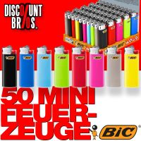 NEU █ 50× BIC® MINI FEUERZEUGE