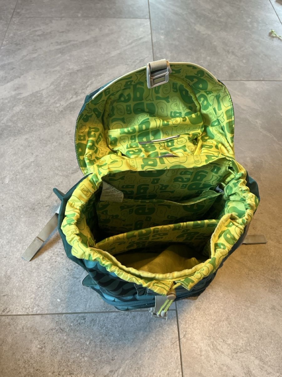 Ergobag Borse & Zaini: Ensemble sacs Ergobag vert bleu motif vague utilisé – Usato da Avenches venduto da bap_x77b 2