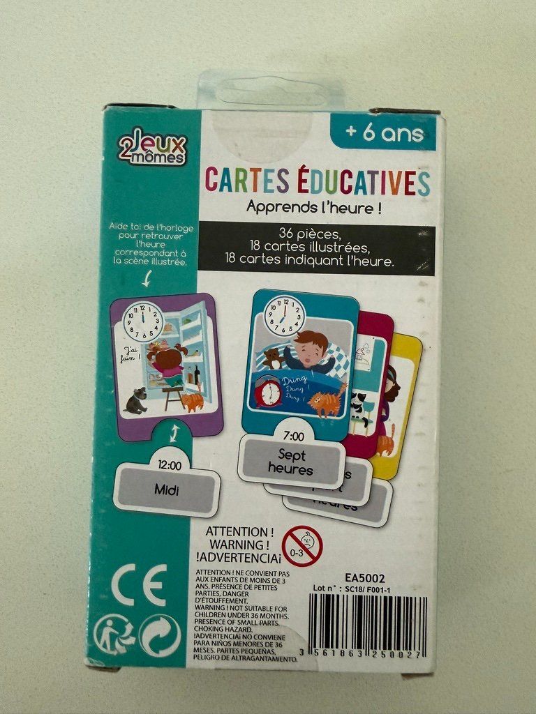 Giochi: Cartes éducatives pour apprendre l'heure – Nuovo e nell'imballaggio originale da Rolle venduto da Sev77 1