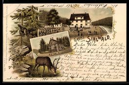 AK Sihlwald, Gasthaus Sihlwald, 1898