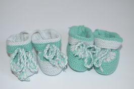 Handgemachte Baby-Schuhe aus Wolle