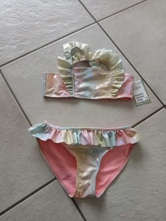 Neuer, glitzernder Mädchen Bikini, Grösse 134/140
