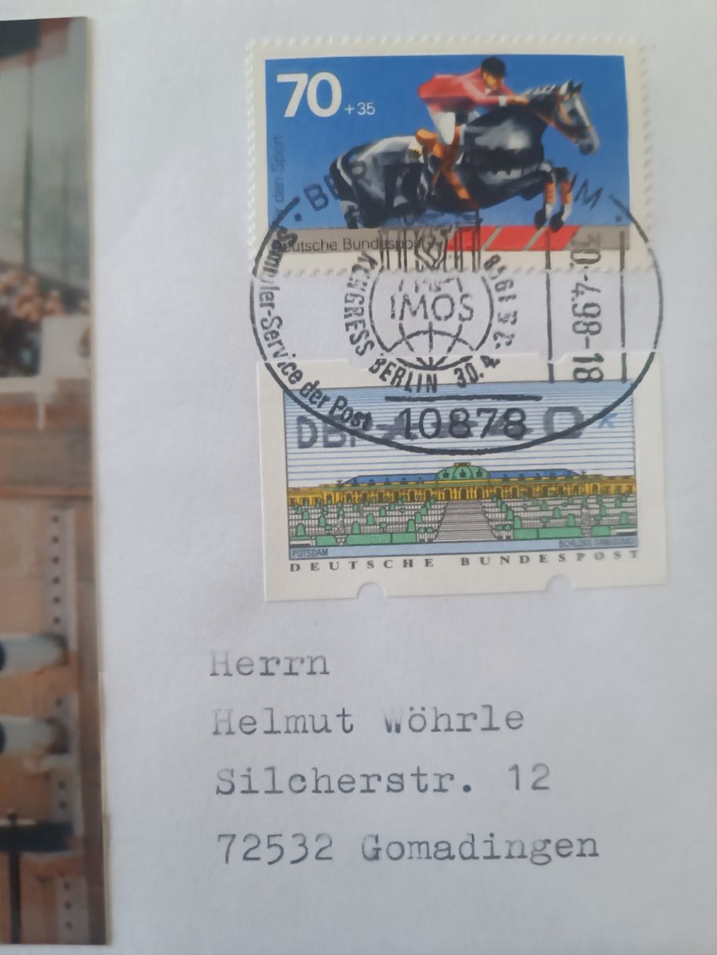 Autografi: Marcus Ehning - handsignierte Karte mit Sonderstempel FDC – Usato da Menziken venduto da Artographs 2