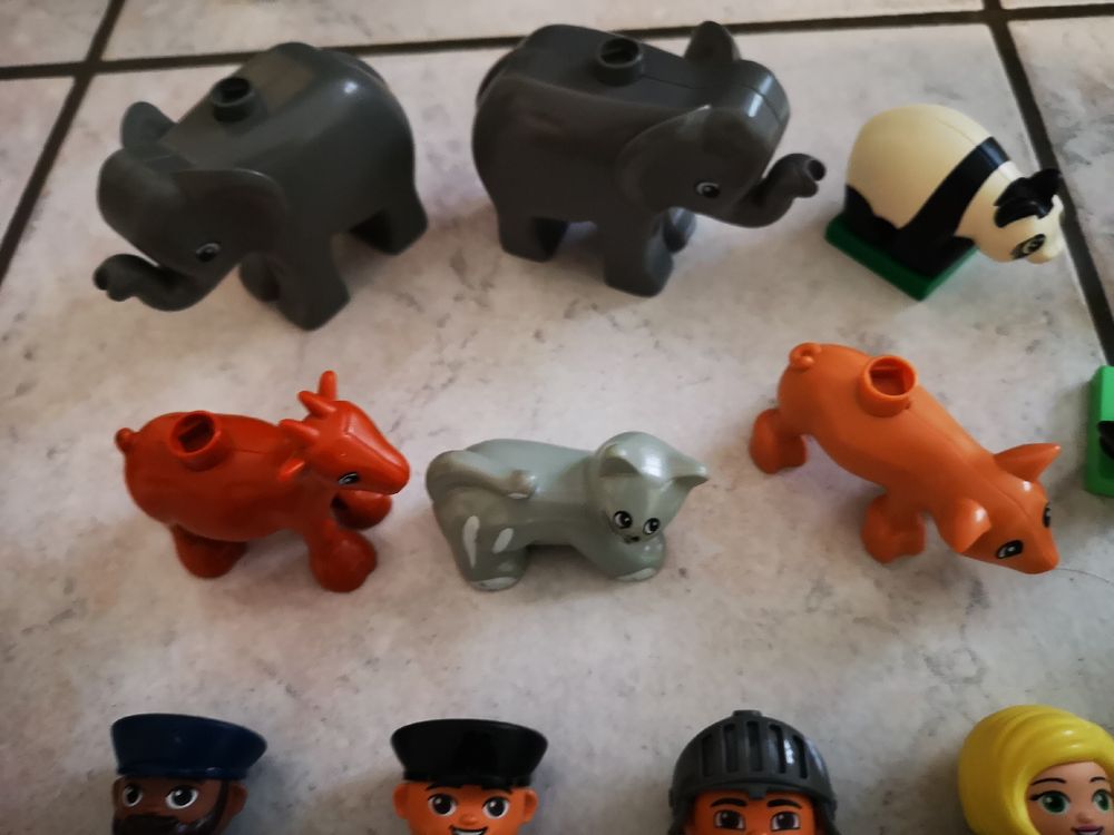Duplo Jouets: (F15)  18 x Lego Duplo Figuren, Tiere pandabär, Elefant,Hund – D'occasion à Sevelen par gsandax 4