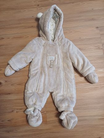 Baby Overall Plüsch mit Ohren, Grösse 56, Top Zustand!
