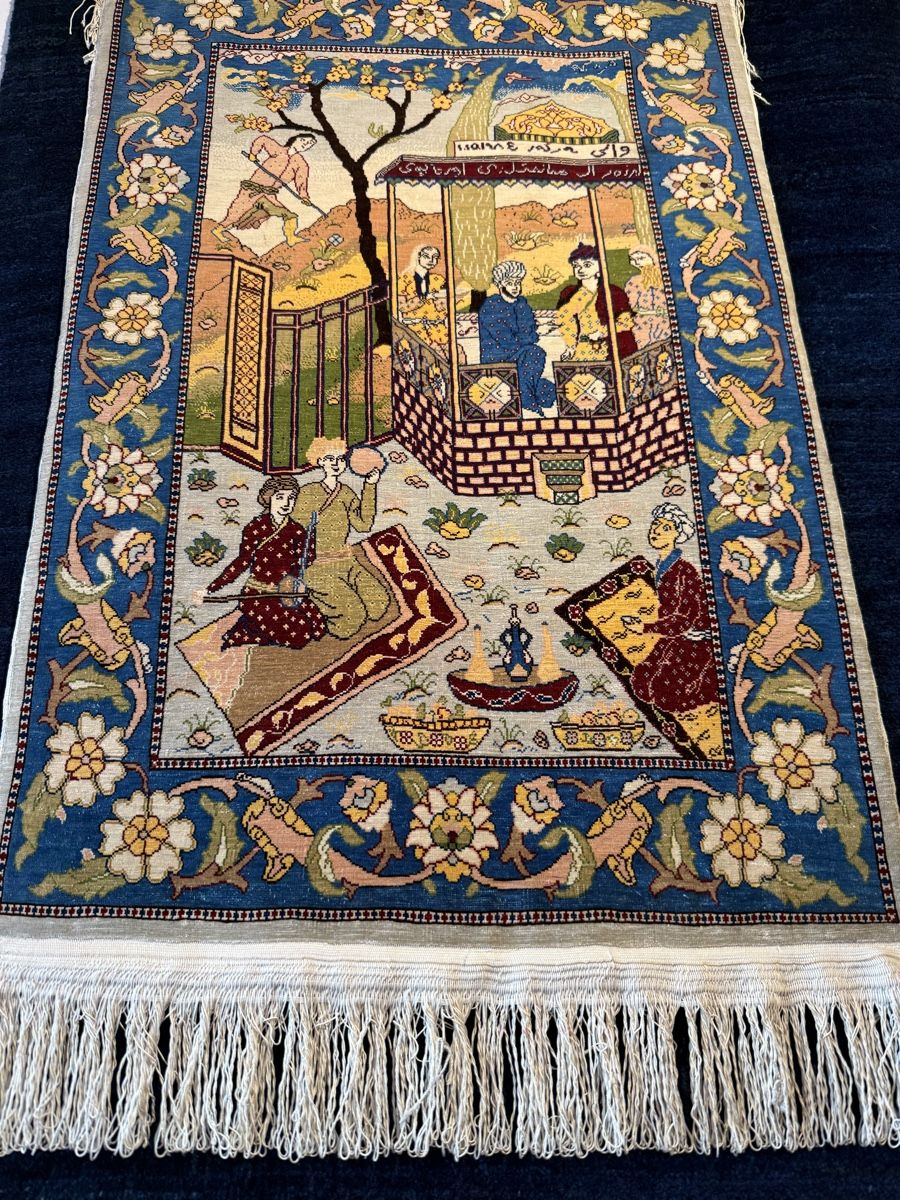 Tappeti: Hereke💥Wunderschönen  Seidenteppich (Bilderteppich)75x52.cm – Usato da Sempach venduto da Star7 1