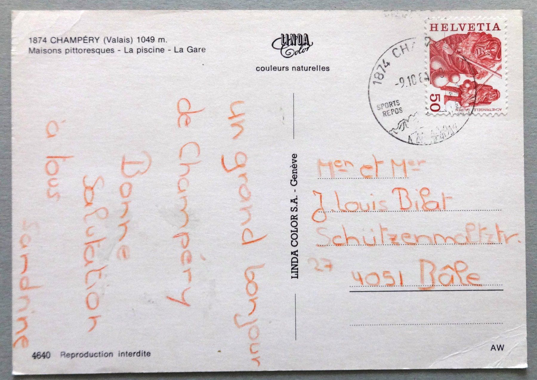 Cartes postales: Champéry 1049 m – Défectueux à Fétigny par Billy2miny 1