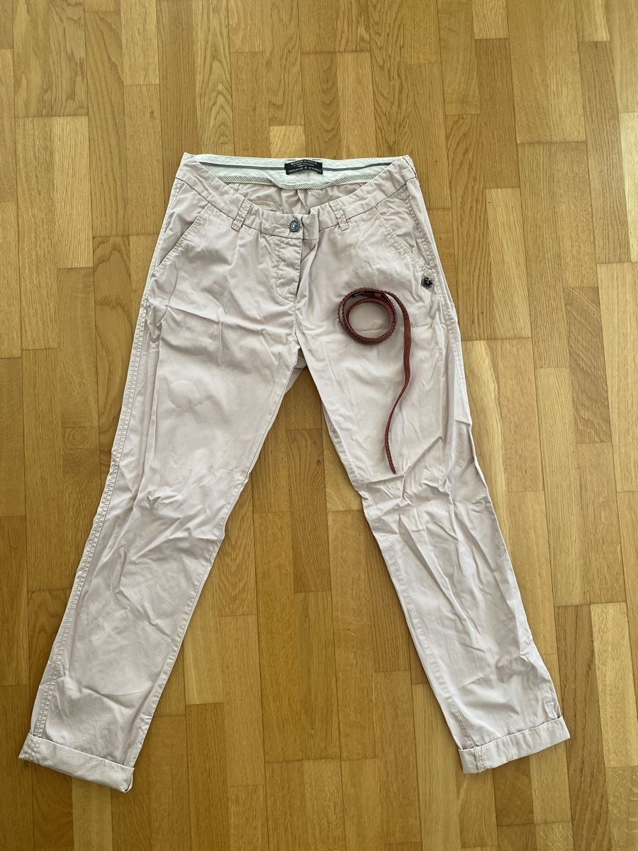 Pantaloni: Chino Damenhose hellrosa Gr. 30/32 mit Gürtel – Usato da Frauenfeld venduto da Wiibli_18 2