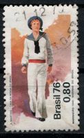 Timbre Brésil 1980 Marinheiro 0,80 cruzeiros oblitéré 🇧🇷
