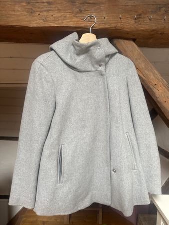 Vero Moda Wollmantel mit Kapuze, Grau, Grösse S