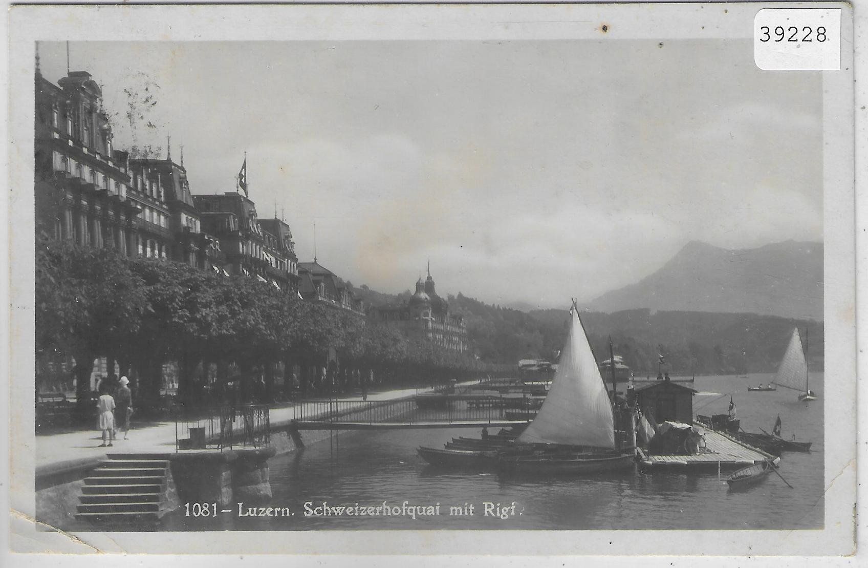 Cartoline postali: Luzern - Schweizerhofquai mit Rigi - animee – Usato da Ettingen venduto da Kartenplanet