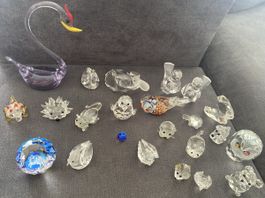 Glasfiguren Tiere 23 Teile, davon mind. 17x Swarovski Figur