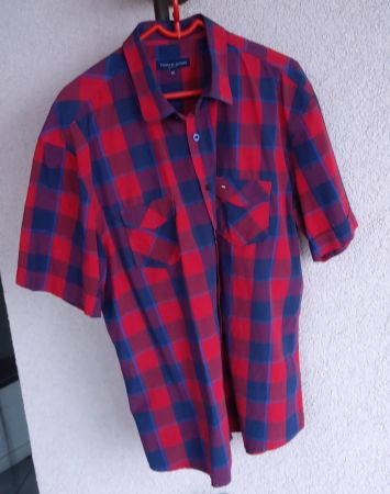 Tommy Hilfiger Hemd kariert rot blau Grösse 3XL ab 1.-