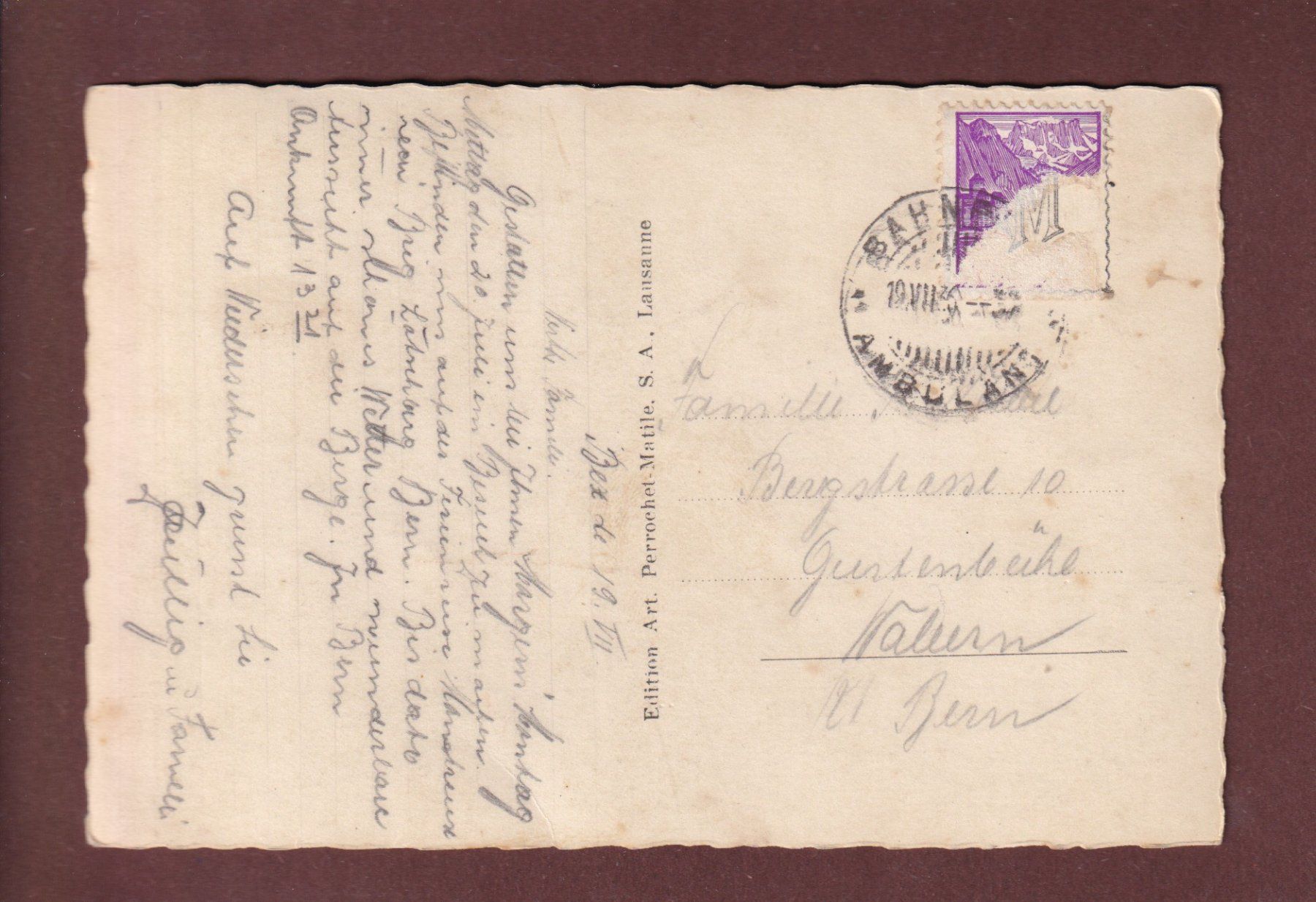 Cartes postales: PIERRE CABOTZ - 1936 – D'occasion à Pully par nicecards-shop 1