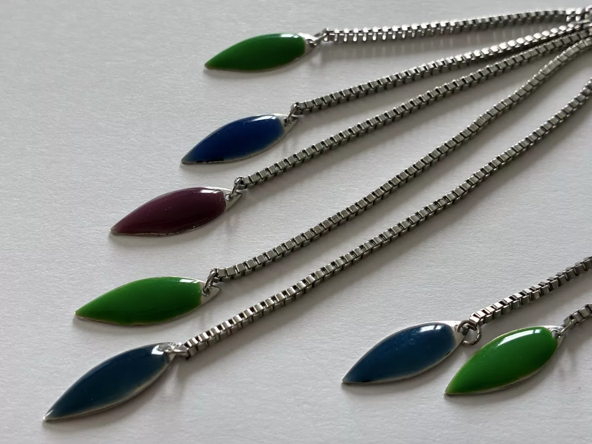 Orecchini pendenti & Orecchini a lobo: Long dangle earrings multi-colored – Usato da Basel venduto da cat_sq5m 6