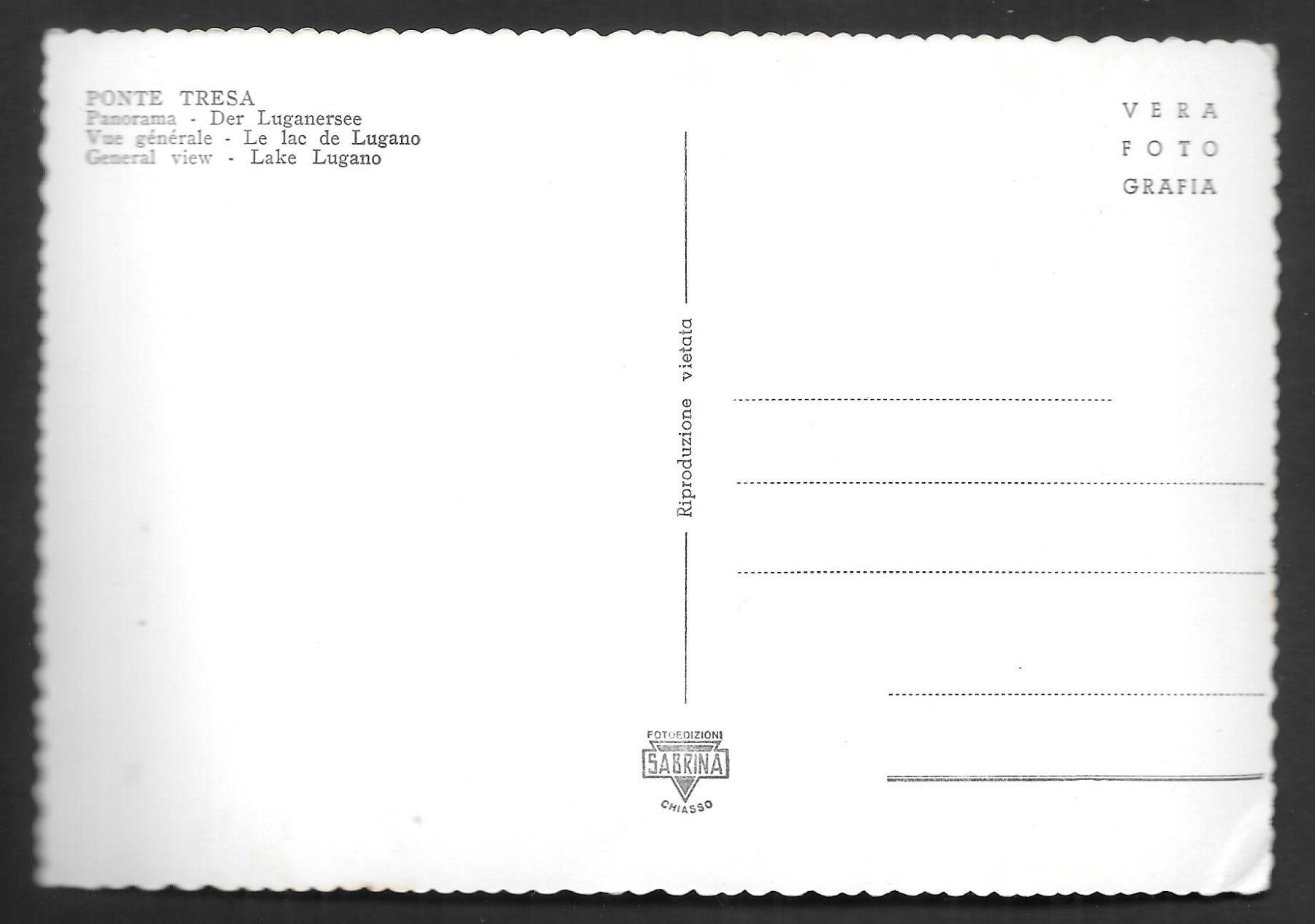 Cartoline postali: Ponte Tresa Panorama – Usato da Olten venduto da clotaldi 1