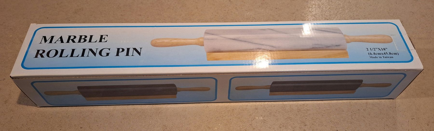 Elettrodomestici da cucina: Teigroller aus Marmor mit Holzgriff und Holzblock – Nuovo e nell'imballaggio originale da Meikirch venduto da since78