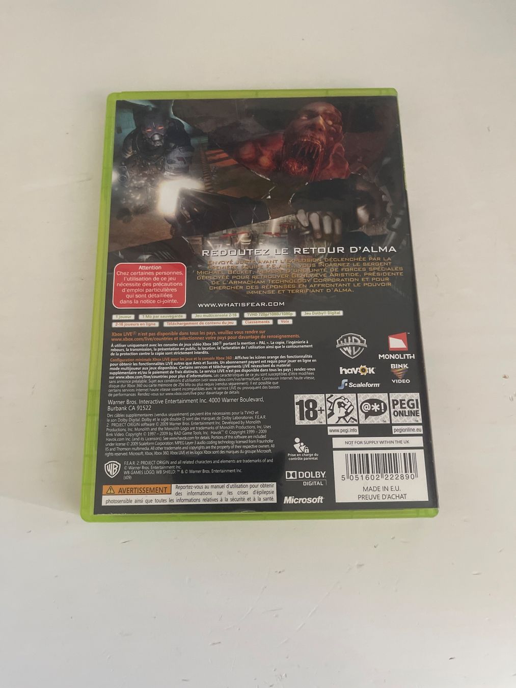 Microsoft Spiele: XBOX 360 F.E.A.R. 2 Project Origin used – Gebraucht aus Renens VD von dan_b8tt 1