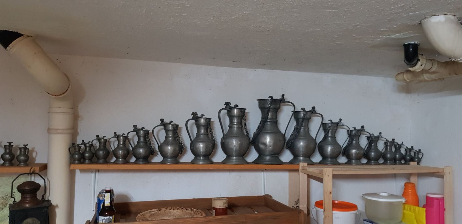 Carafes: Lot de channes en étain – D'occasion à Damvant par cysco-1