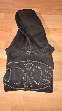 Sweat zippé noir à capuche