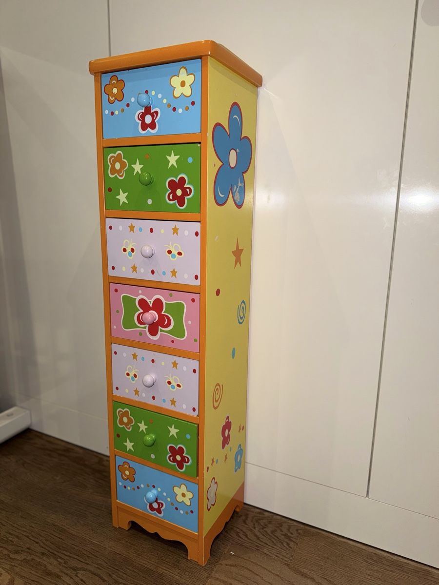 Cassettiere: Kleine Bunte Kommode mit 6 Schubladen – Usato da Schwyz venduto da Manuvolley80 1