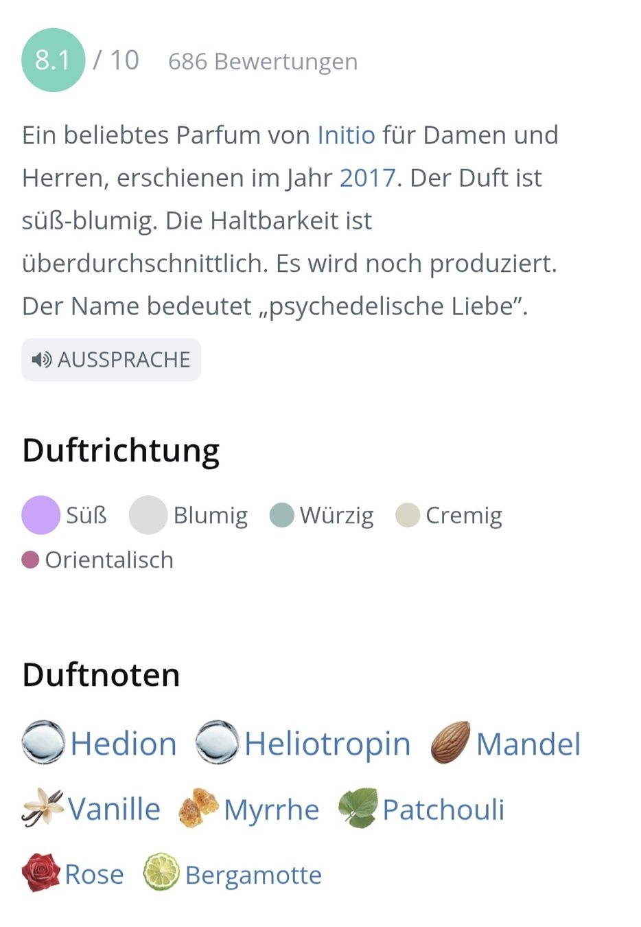 Initio Profumi & Eau de Toilette: 2 ml PSYCHEDELIC LOVE INITIO ABFÜLLUNG – Nuovo (secondo la descrizione) da St. Gallen venduto da CaliSunshine 3