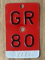GR 80 - VELONUMMER - FAHRRADSCHILD - PLAQUE DE VELO - GR 80